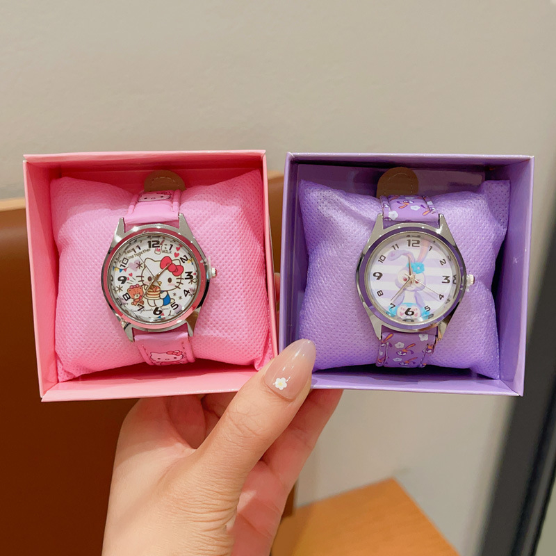 Sanrio bērnu dekoratīvais pulkstenis multfilmu elektroniskais pulkstenis zēniem un meitenēm. Laiks sūtīt dāvanas mazām meitenēm. Studentu aksesuāri.
