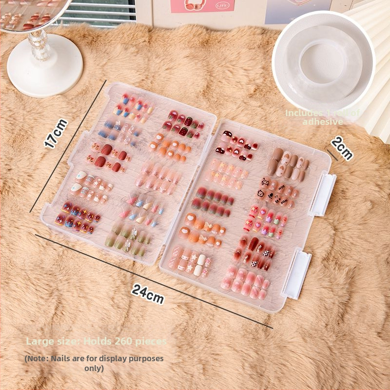 Küünekunsti kantav küünte hoiukarp tolmukindel läbipaistev hoiukorraldaja tahvel küünte stiili töö kuvamise värvikaartide raamat