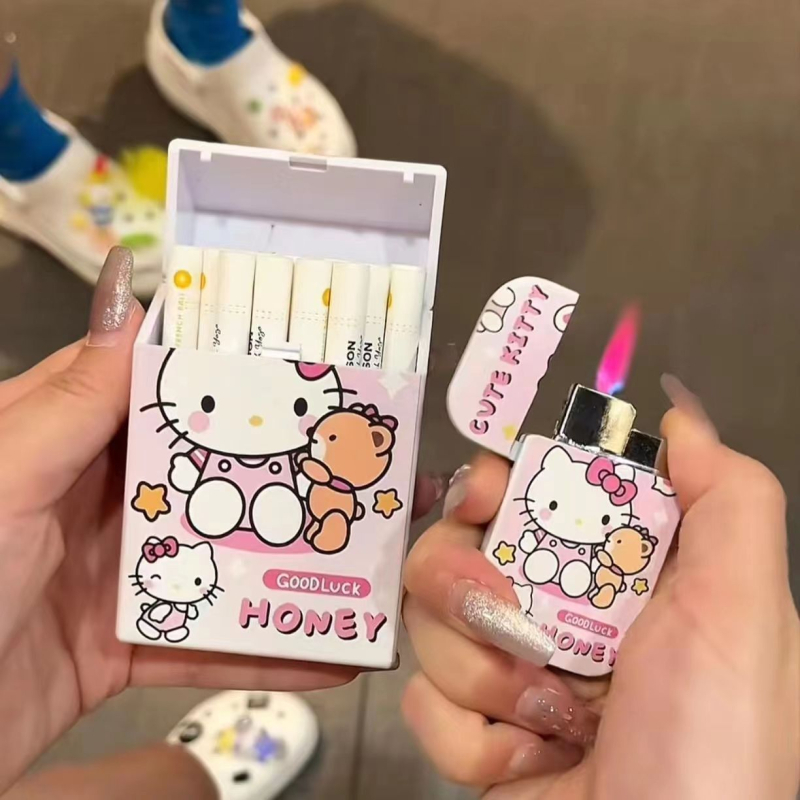 Internetikuulsuste sama koomiksiga coolomi täispuhutav tulemasin sigaretikarp 20 tükki paks terve pakend roosa leek tuulekindel kingitus tüdruksõpradele