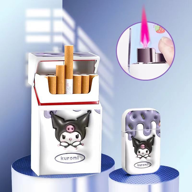 Internetikuulsuste sama koomiksiga coolomi täispuhutav tulemasin sigaretikarp 20 tükki paks terve pakend roosa leek tuulekindel kingitus tüdruksõpradele