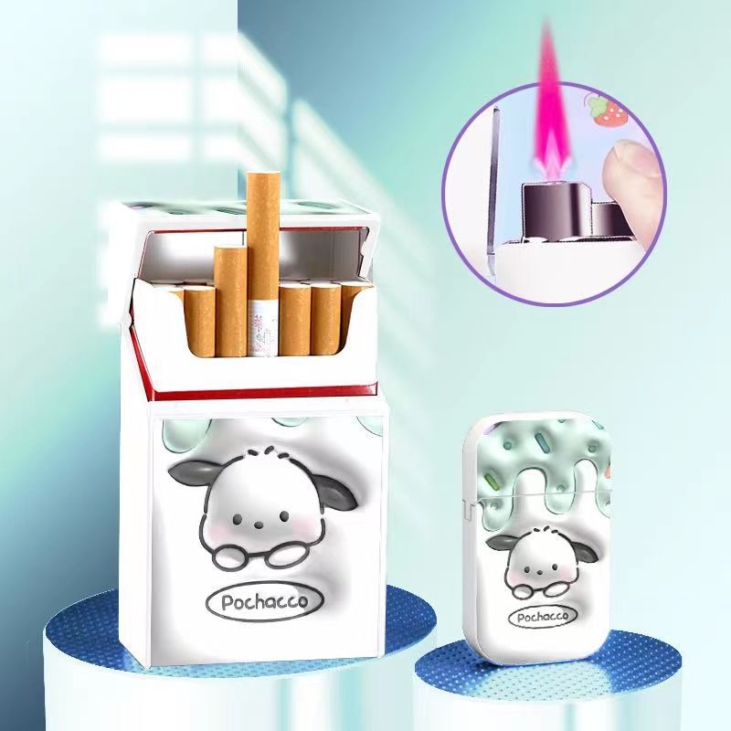 Internetikuulsuste sama koomiksiga coolomi täispuhutav tulemasin sigaretikarp 20 tükki paks terve pakend roosa leek tuulekindel kingitus tüdruksõpradele