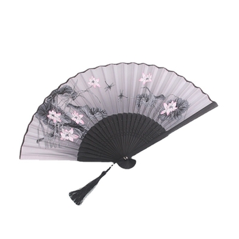 Jaapani kokkupandav lehvik antiikne Hiina antiikne pika käepidemega siidist riidest lehvik meisterdamise kingitus kaks rohelise tantsu lehviku tehas hulgimüük