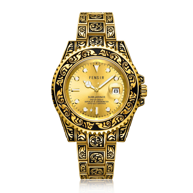 Guochao cirsts Fen Shi 2021 cietā tērauda joslas kalendāra kvarca pulkstenis, modes vīriešu pulksteņu rūpnīcas vairumtirdzniecības liels ciparnīcas modelis