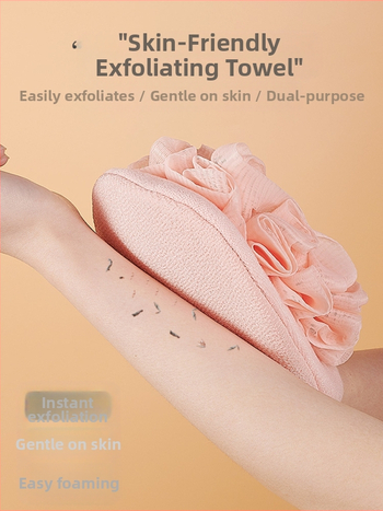 ♤ Hulgimüük kaheotstarbeline vannirätik kaks-ühes mittekahjustav nahavannirätik peene liivaga pehme vannikinnas seljale hõõrumiseks