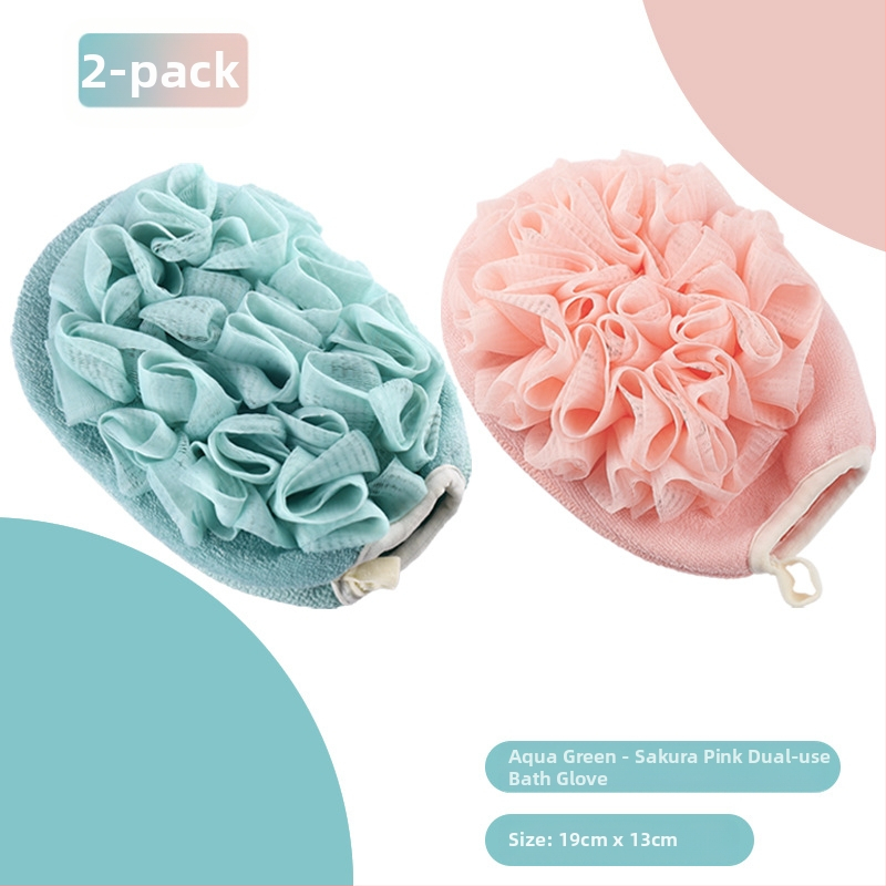 ♤ Hulgimüük kaheotstarbeline vannirätik kaks-ühes mittekahjustav nahavannirätik peene liivaga pehme vannikinnas seljale hõõrumiseks