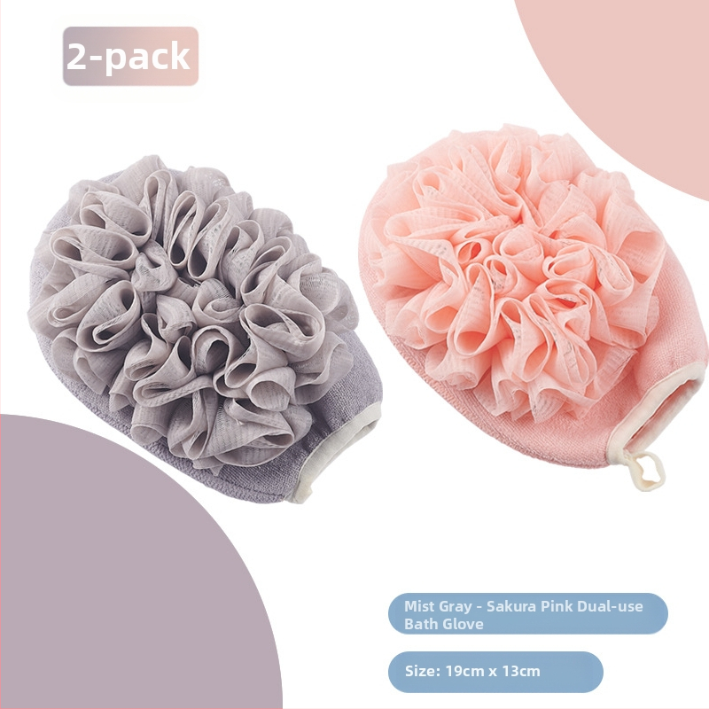 ♤ Hulgimüük kaheotstarbeline vannirätik kaks-ühes mittekahjustav nahavannirätik peene liivaga pehme vannikinnas seljale hõõrumiseks