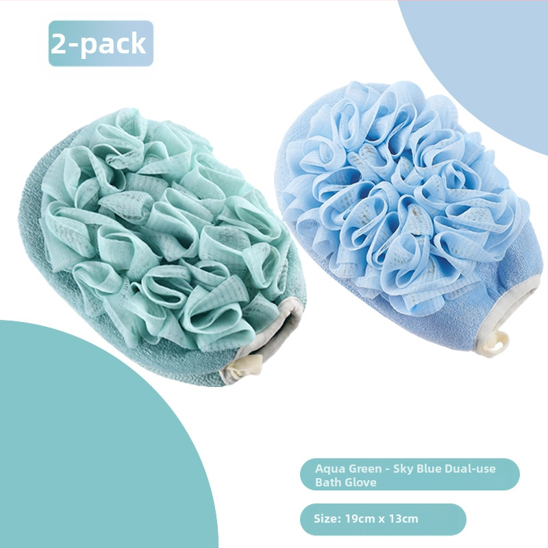 ♤ Hulgimüük kaheotstarbeline vannirätik kaks-ühes mittekahjustav nahavannirätik peene liivaga pehme vannikinnas seljale hõõrumiseks