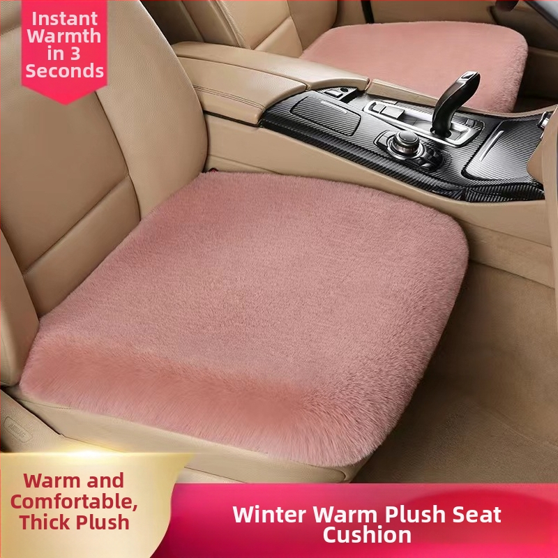 Zimný vankúš do autosedačky s voľným viazaním, teplý univerzálny vankúš do sedadla, imitácia králičej kožušiny, protišmykový zahustený vankúš do autosedačky, veľkoobchodný vankúš do auta