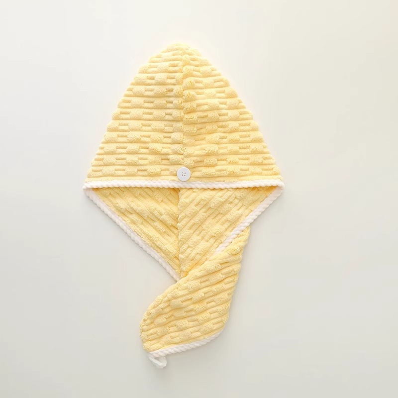 Uus bambusest sametist lainelise servaga ühekihiline korallist sametist dušimüts, pehme imav turban, täiskasvanutele mõeldud majapidamiskommivärvi dušimüts