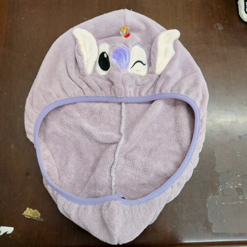 Uus bambusest sametist lainelise servaga ühekihiline korallist sametist dušimüts, pehme imav turban, täiskasvanutele mõeldud majapidamiskommivärvi dušimüts