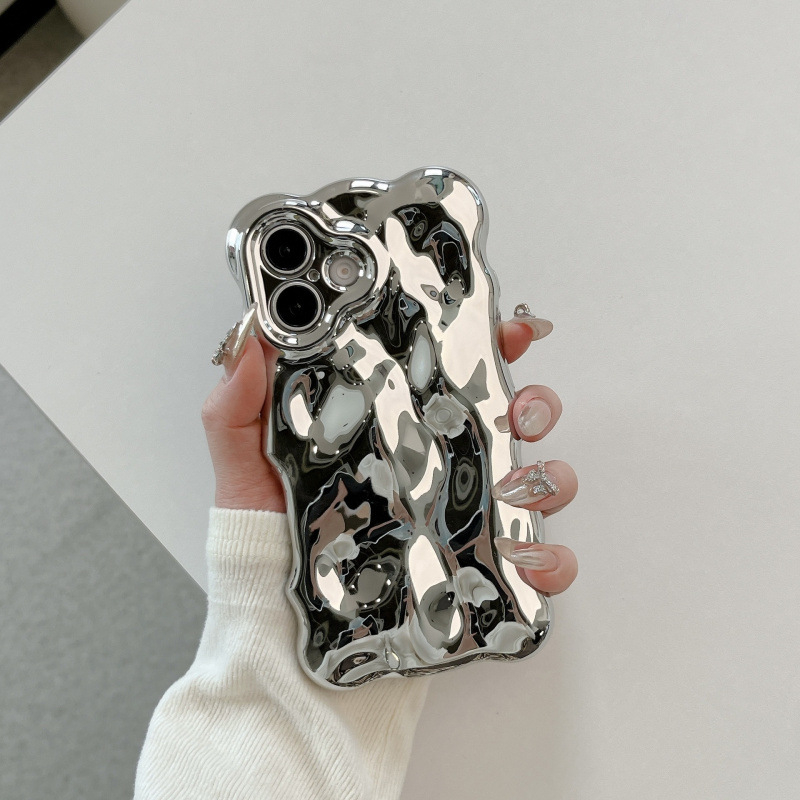 Nišas augstas kvalitātes galvanizēts apvalks iPhone16pro max mobilā tālruņa apvalkam Apple 15 new 14/13 creative