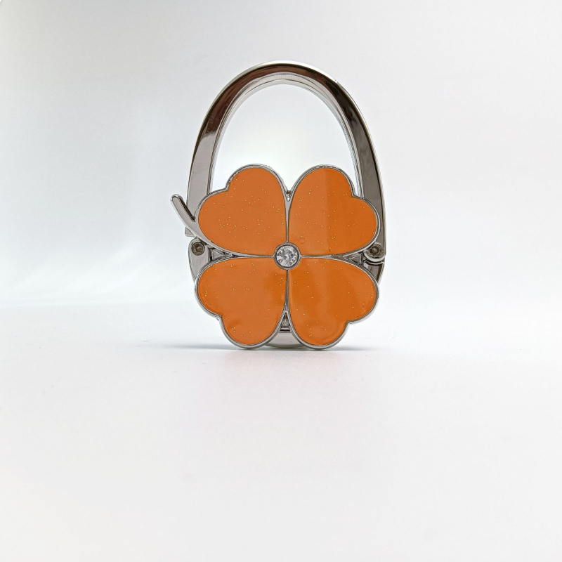 E-kaubanduse eksport Uute vidinate värvitud õlivärviga neljaleheline ristik ristik ümmargune brändi käekott konksuga käekoti rippuv