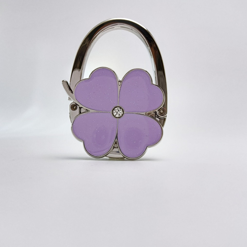 E-kaubanduse eksport Uute vidinate värvitud õlivärviga neljaleheline ristik ristik ümmargune brändi käekott konksuga käekoti rippuv