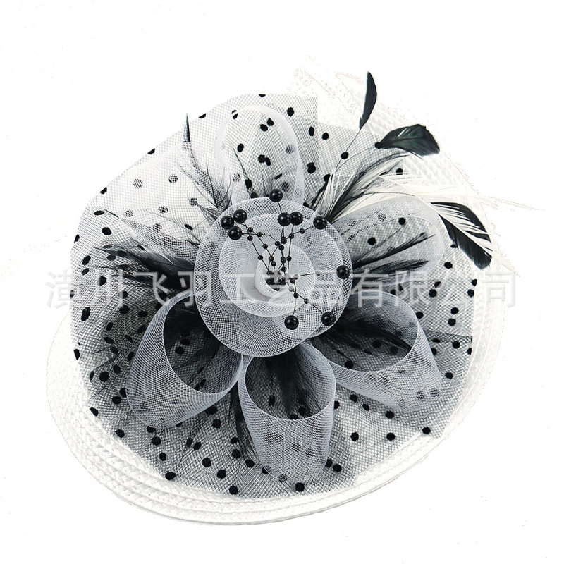 Populaarsed Amazoni väikesed mütsid, Euroopa ja Ameerika pruudi peakatted, Halloweeni võrgusilma sulgedest juuste aksessuaarid, džokiklubi müts