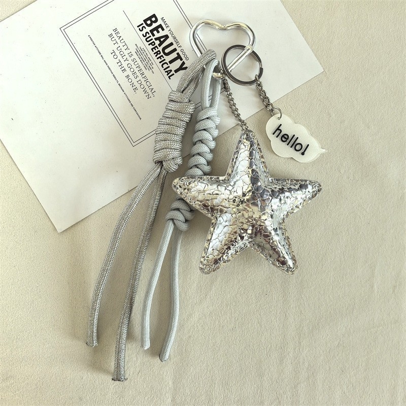 Piiriülene uue toote viieharuline tähekujuline kott-ripats autovõtmehoidja naistele mõeldud dopamiini ripats suveniiripael hulgimüük