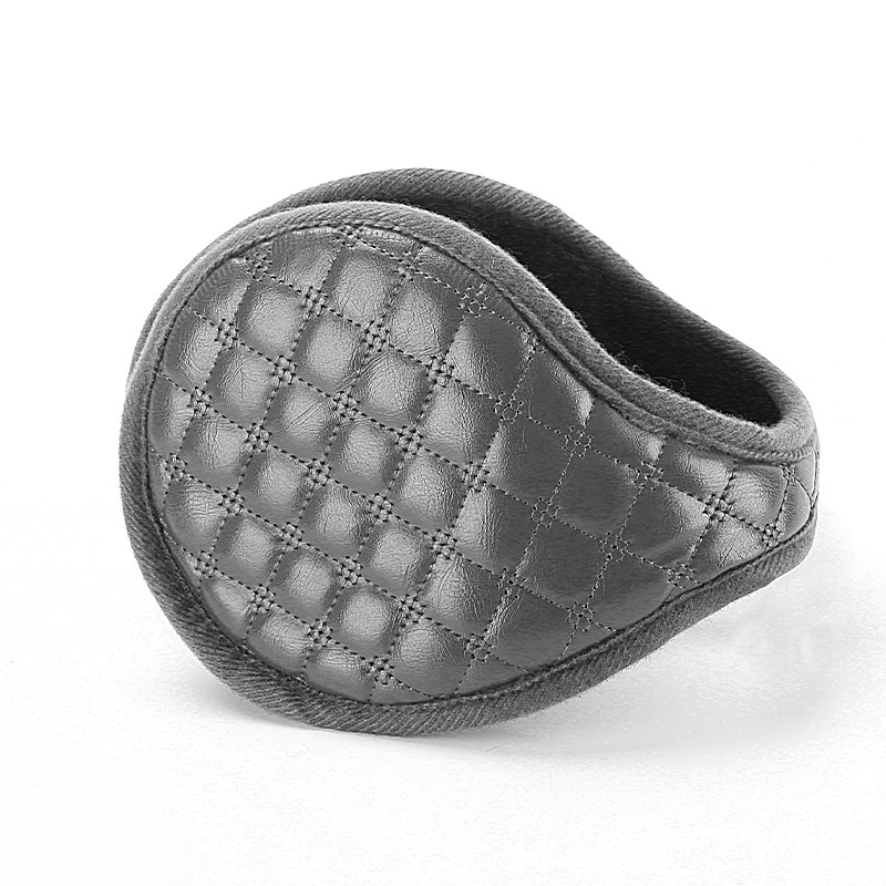 Vyriškos žieminės šiltos ausinės, languotos, pliušinės, naujos, šiltos, PU odos, tarpvalstybinės