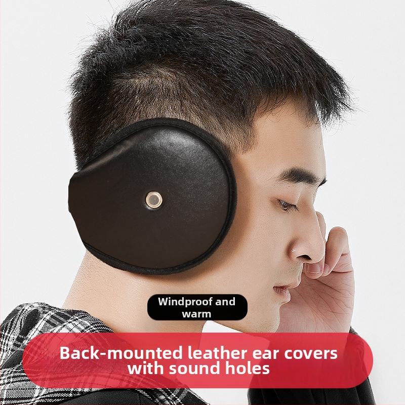 Vyriškos žieminės šiltos ausinės, languotos, pliušinės, naujos, šiltos, PU odos, tarpvalstybinės