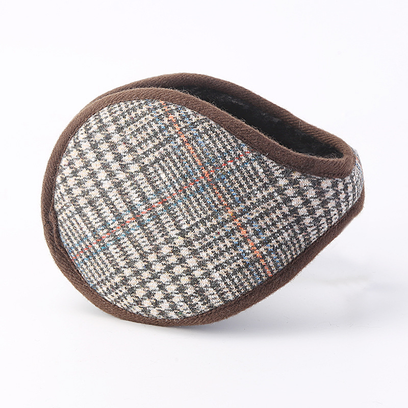 Vyriškos žieminės šiltos ausinės, languotos, pliušinės, naujos, šiltos, PU odos, tarpvalstybinės