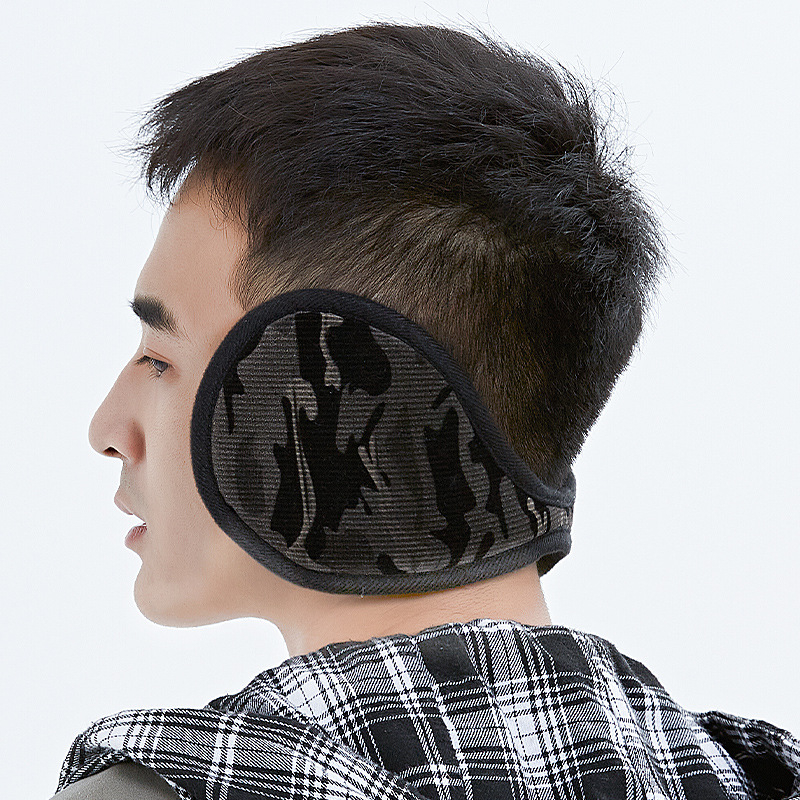 Vyriškos žieminės šiltos ausinės, languotos, pliušinės, naujos, šiltos, PU odos, tarpvalstybinės