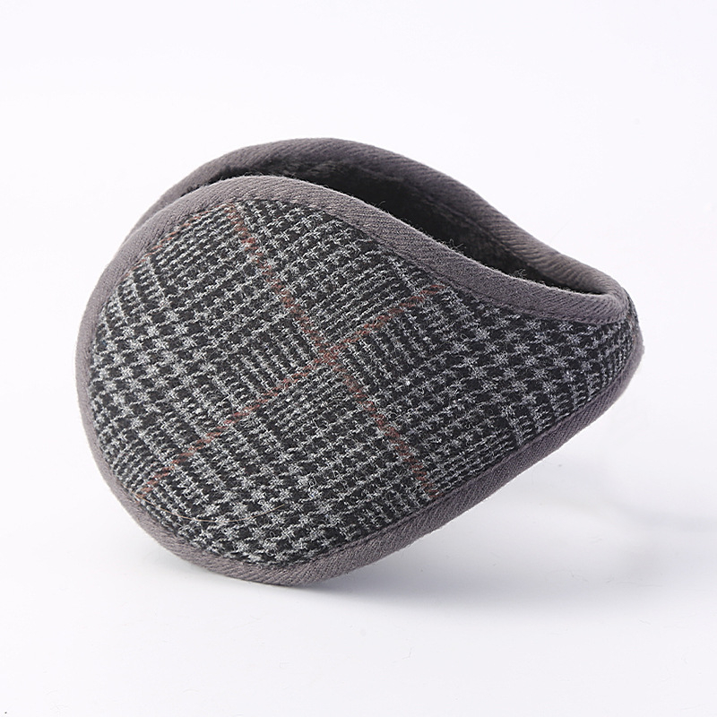 Vyriškos žieminės šiltos ausinės, languotos, pliušinės, naujos, šiltos, PU odos, tarpvalstybinės