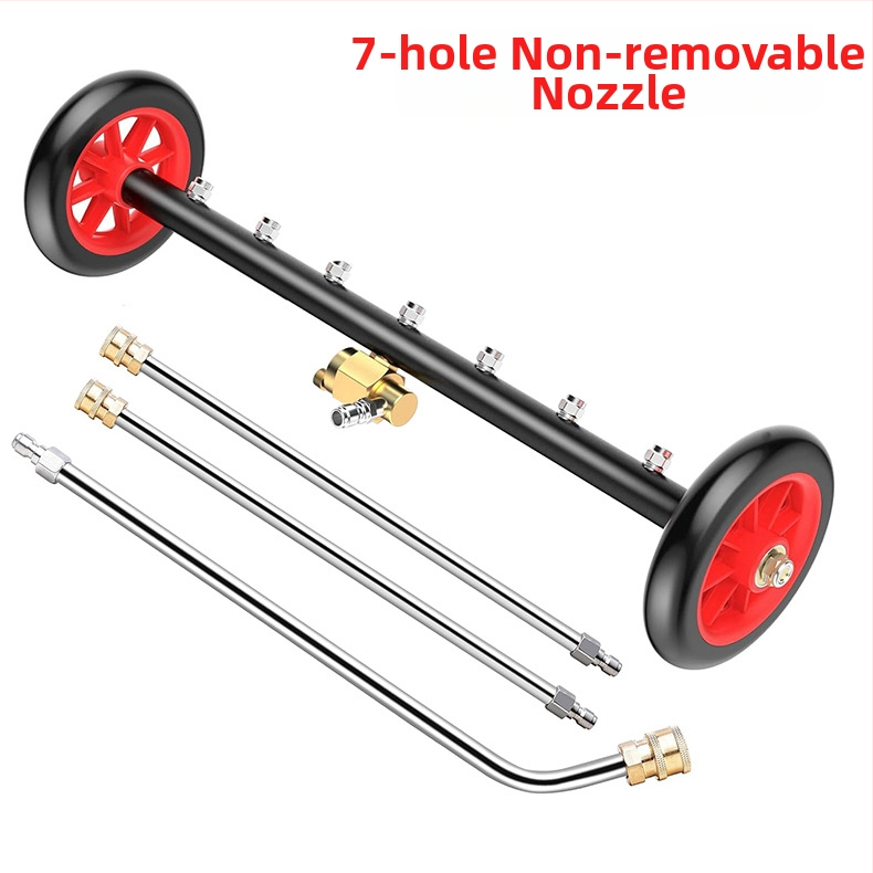 Aukšto slėgio automobilių važiuoklių valymo įrenginys su 16 colių dvigubos funkcijos važiuoklės antgaliu ir vandens šluota, 4000 PSI