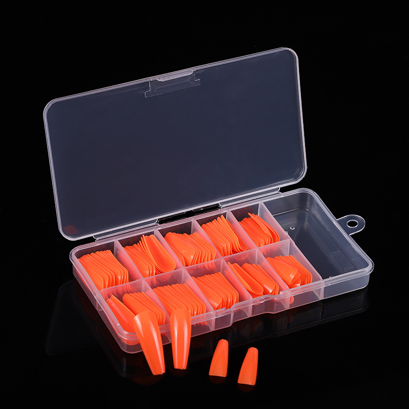 Punane ühevärviline balletisoomus 100 lk, karp pikk, punane, lilla, trapetsikujuline, kirstuga kunstküüned