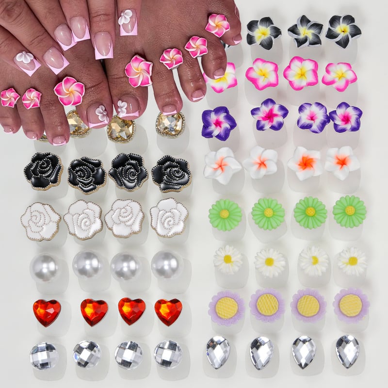 Japāņu stila nagu mākslas silikona pirkstu dalītājs purngala dalītājs margrietiņa ūdens piliena rhinestones nagu instruments purngala dalītājs