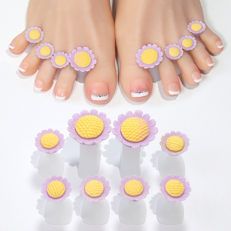 Jaapani stiilis küünekunsti silikoonist sõrmejagaja varvaste jagaja karikakrakujulise veepiisaga kividega küünetööriist varvaste jagaja