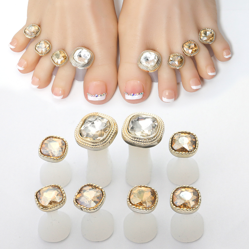 Jaapani stiilis küünekunsti silikoonist sõrmejagaja varvaste jagaja karikakrakujulise veepiisaga kividega küünetööriist varvaste jagaja