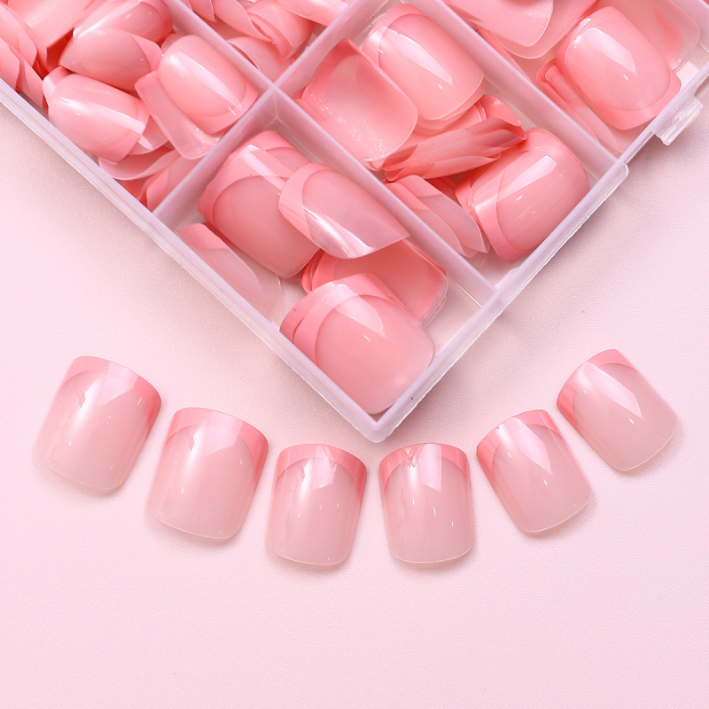 Prantsuse stiilis Wearing Armor 120 lühike värviline karbis prantsuse stiilis eemaldatav kunstküüne maniküür