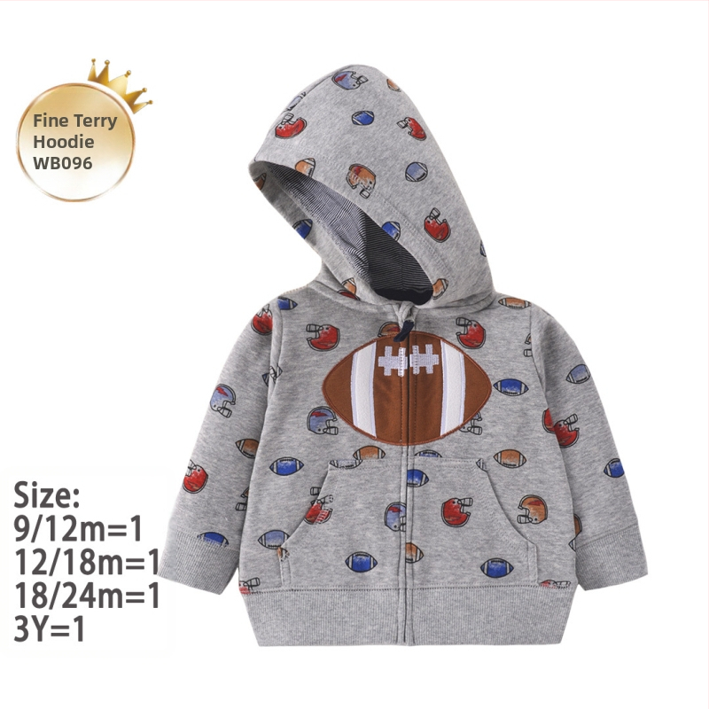 Tehase piiriülene uus unisex laste kampsun kevadel ja sügisel lastele lääne stiilis vabaaja kapuutsiga särk, beebijakk