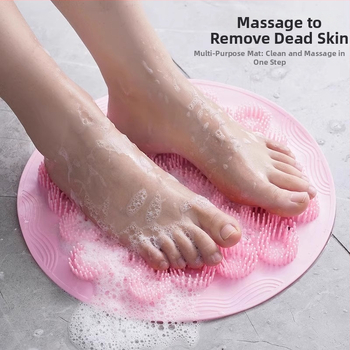 Silikoonist vannimatt laiskadele inimestele selja hõõrumiseks abi küsimata, vannimassaaži selja hõõrumismatt, iminapaga seinamatt jalale