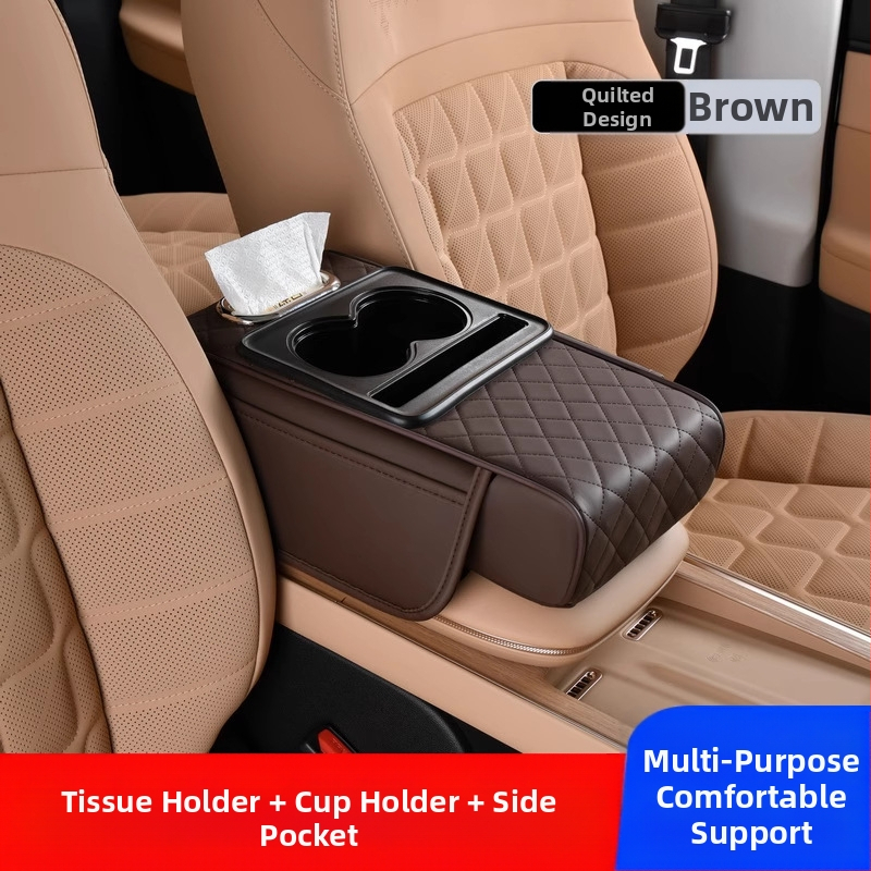 Auto keskse käetoe karbi turvapadi, kaitsepadi, multifunktsionaalne salvrätikukarp, topsihoidik, hoiukott