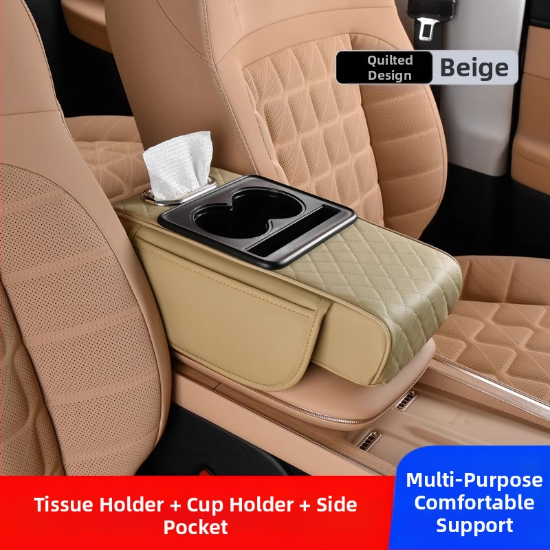 Auto keskse käetoe karbi turvapadi, kaitsepadi, multifunktsionaalne salvrätikukarp, topsihoidik, hoiukott