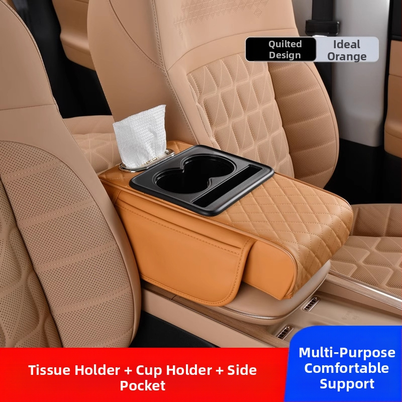 Auto keskse käetoe karbi turvapadi, kaitsepadi, multifunktsionaalne salvrätikukarp, topsihoidik, hoiukott