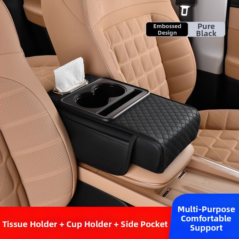 Auto keskse käetoe karbi turvapadi, kaitsepadi, multifunktsionaalne salvrätikukarp, topsihoidik, hoiukott