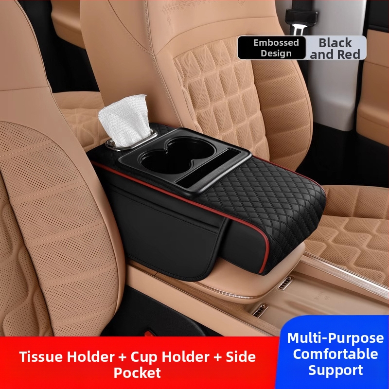 Auto keskse käetoe karbi turvapadi, kaitsepadi, multifunktsionaalne salvrätikukarp, topsihoidik, hoiukott