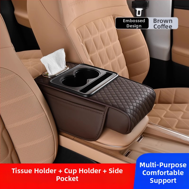 Auto keskse käetoe karbi turvapadi, kaitsepadi, multifunktsionaalne salvrätikukarp, topsihoidik, hoiukott