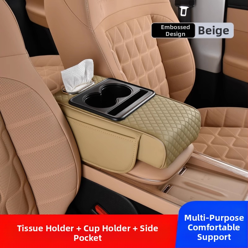 Auto keskse käetoe karbi turvapadi, kaitsepadi, multifunktsionaalne salvrätikukarp, topsihoidik, hoiukott