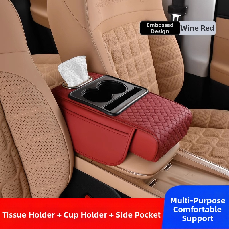 Auto keskse käetoe karbi turvapadi, kaitsepadi, multifunktsionaalne salvrätikukarp, topsihoidik, hoiukott