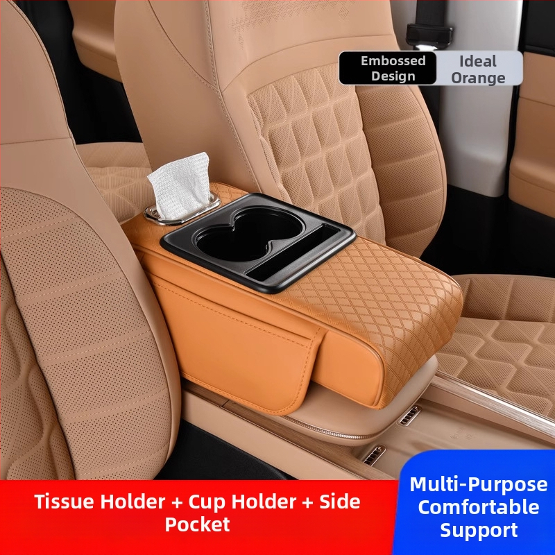 Auto keskse käetoe karbi turvapadi, kaitsepadi, multifunktsionaalne salvrätikukarp, topsihoidik, hoiukott