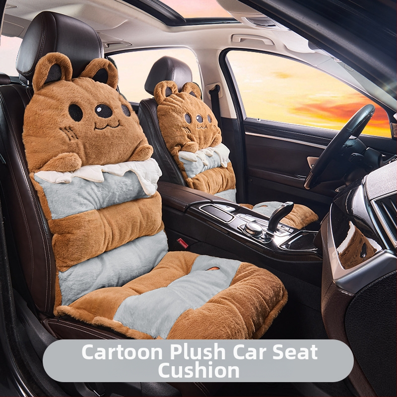 2025 Нова плюшена зимна възглавница за кола с анимационен герой, възглавница за кола за дома и офиса, общ фабричен аутлет