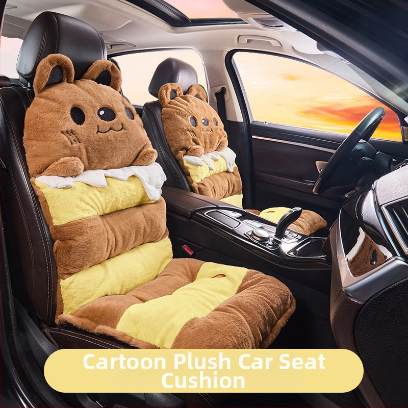 2025 Нова плюшена зимна възглавница за кола с анимационен герой, възглавница за кола за дома и офиса, общ фабричен аутлет