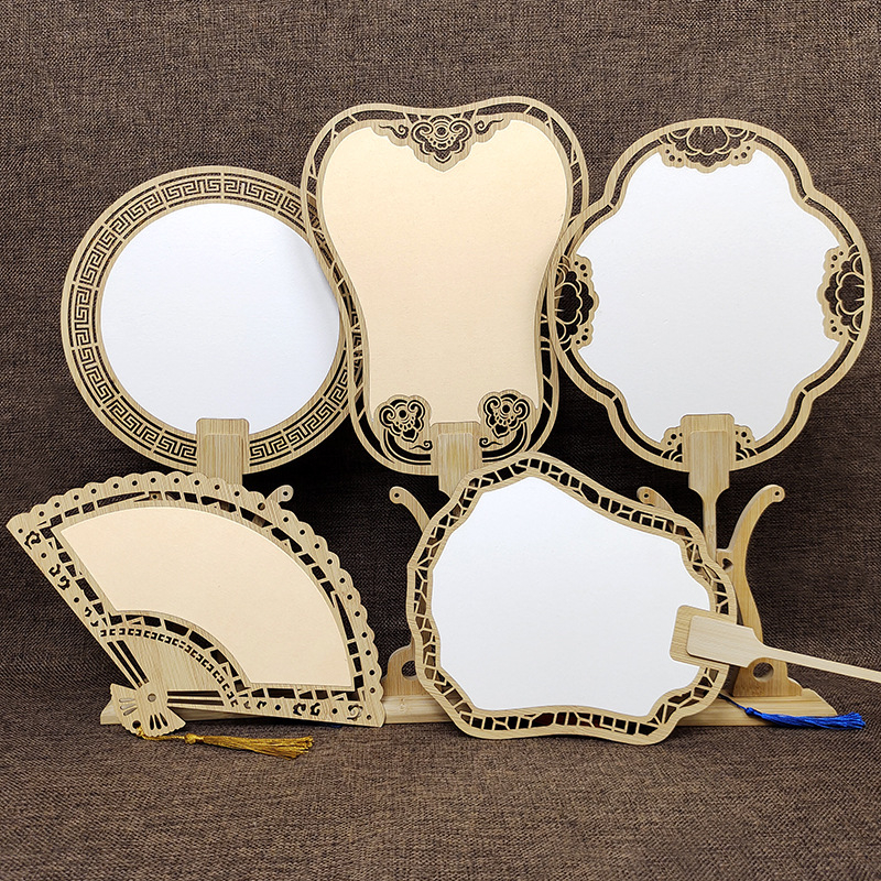 Klassikaline õõnes Xuan paberventilaator kahepoolne tühi isetegemise hiina maali käsitsi maalitud kalligraafia poolküpsetatud ventilaator õueventilaator