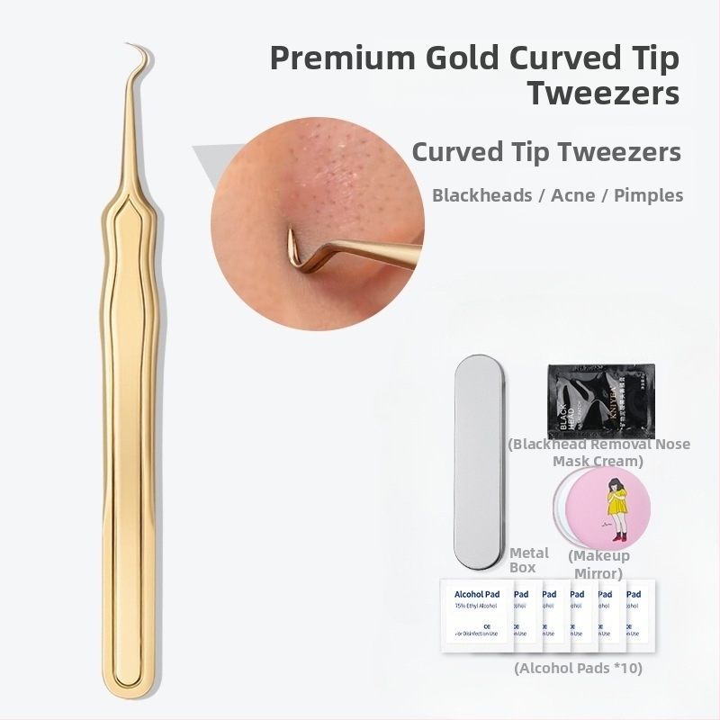 Väliskaubanduse akne nõelraku klambriülikond akne eemaldamise mustpeade pintsetid üliteravad peened pigistavad akne tööriistad ilu kingituste genereerimine