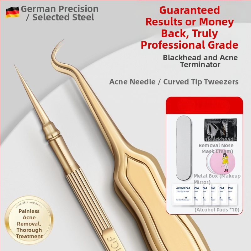 Väliskaubanduse akne nõelraku klambriülikond akne eemaldamise mustpeade pintsetid üliteravad peened pigistavad akne tööriistad ilu kingituste genereerimine