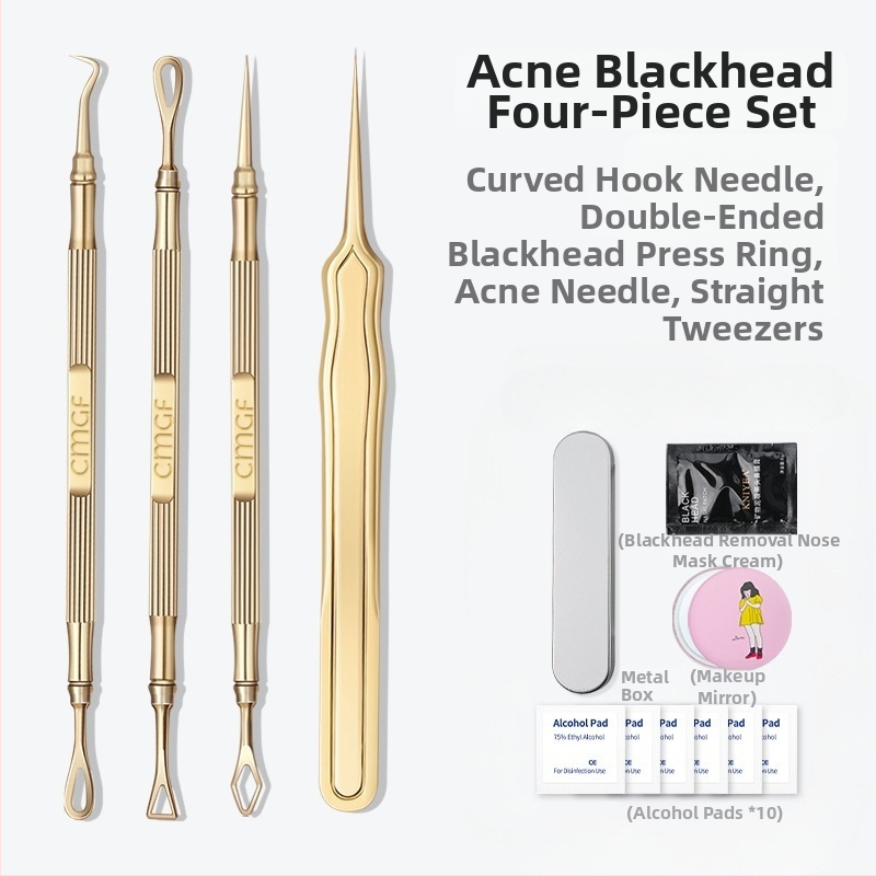 Väliskaubanduse akne nõelraku klambriülikond akne eemaldamise mustpeade pintsetid üliteravad peened pigistavad akne tööriistad ilu kingituste genereerimine