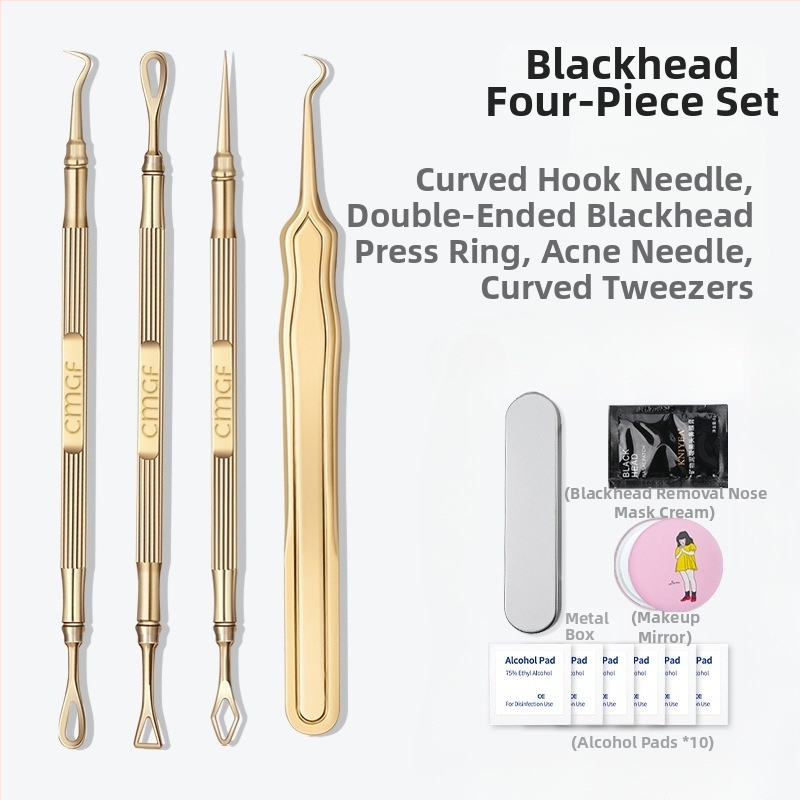 Väliskaubanduse akne nõelraku klambriülikond akne eemaldamise mustpeade pintsetid üliteravad peened pigistavad akne tööriistad ilu kingituste genereerimine