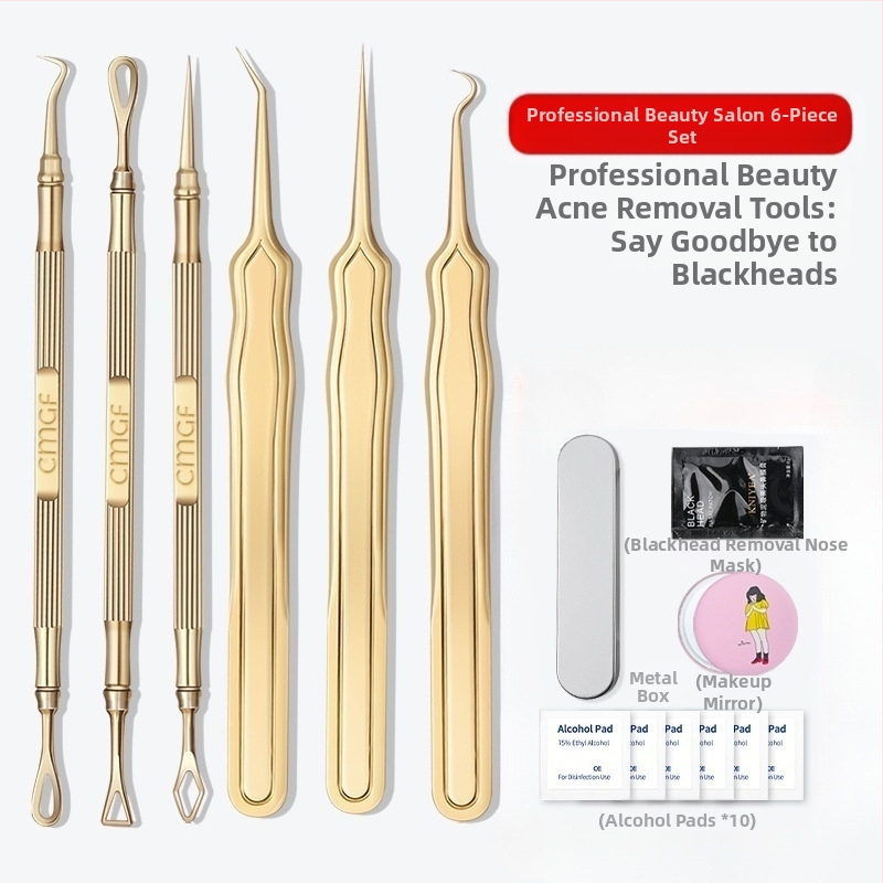 Väliskaubanduse akne nõelraku klambriülikond akne eemaldamise mustpeade pintsetid üliteravad peened pigistavad akne tööriistad ilu kingituste genereerimine