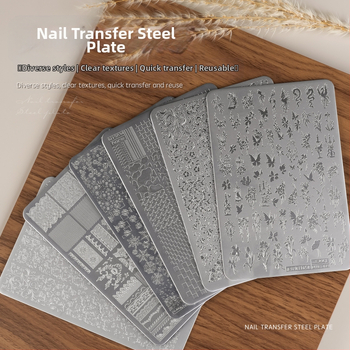 Gaoy Goya küünekunsti trükkimine terasplaadi vorm pitsist liblikamustriga lille Guofeng ülekandetööriist silikoontempel